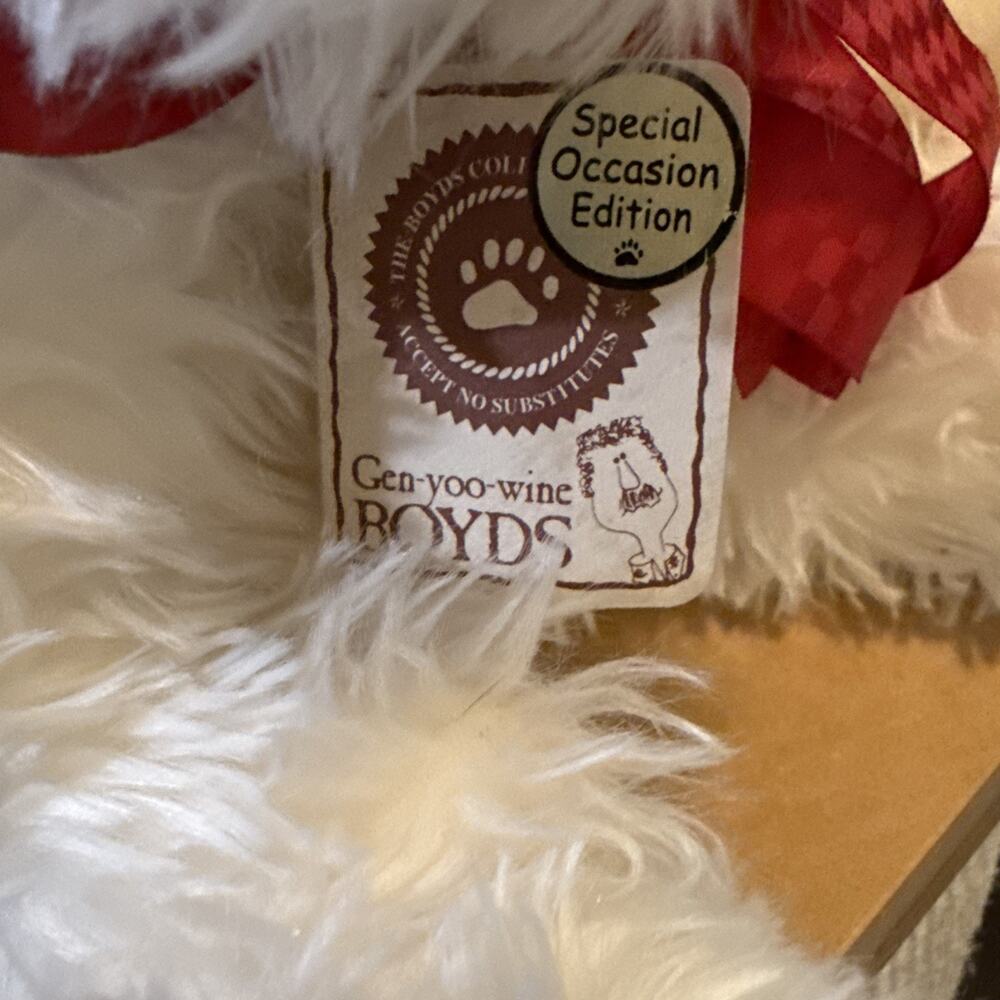 Boyds Bear B Everluvin Plush 82019 Special Occasion White 16” EUC Tags - Picture 5 of 10